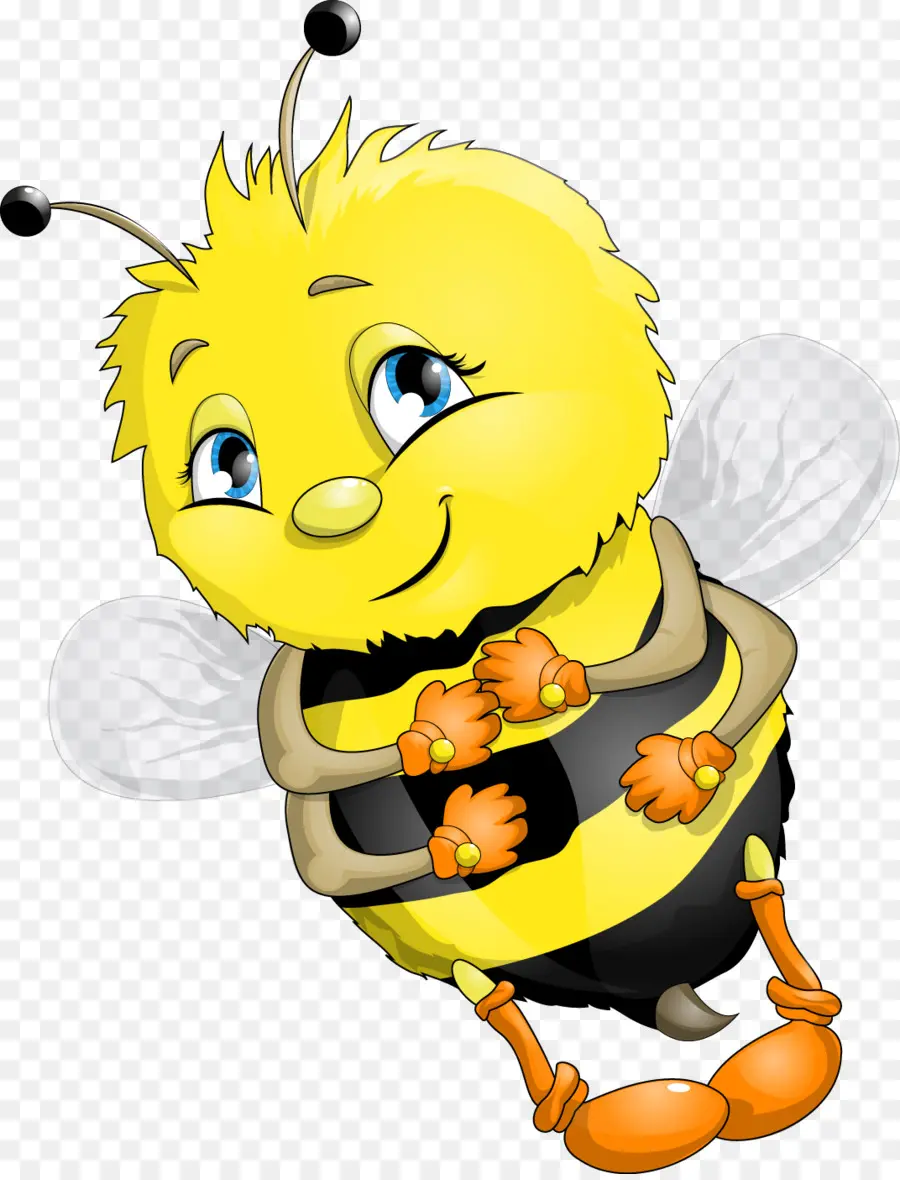 Abelha Fofa，Amarelo PNG