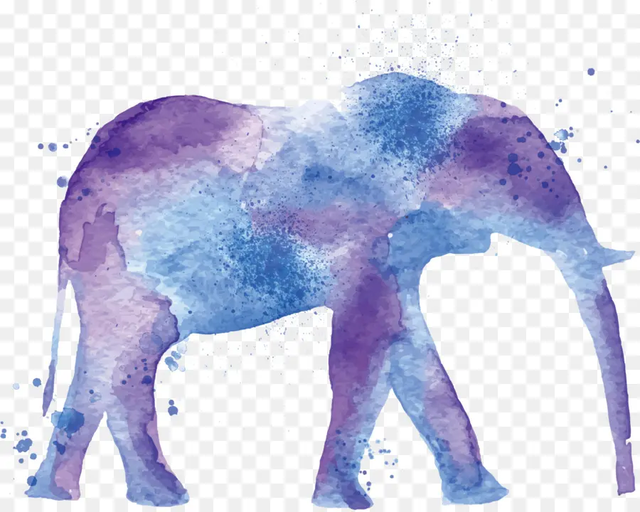 Elefante，Pintura Em Aquarela PNG