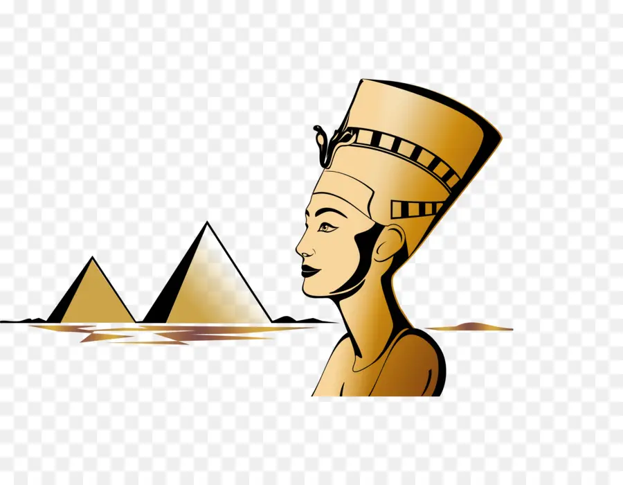 Pirâmides Do Egito，O Busto De Nefertiti PNG