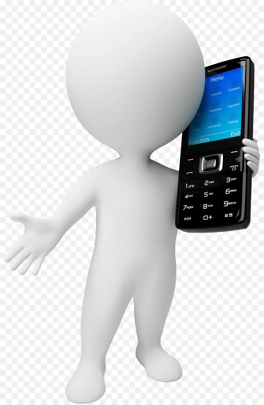 Figura 3d Com Telefone，Telefone PNG