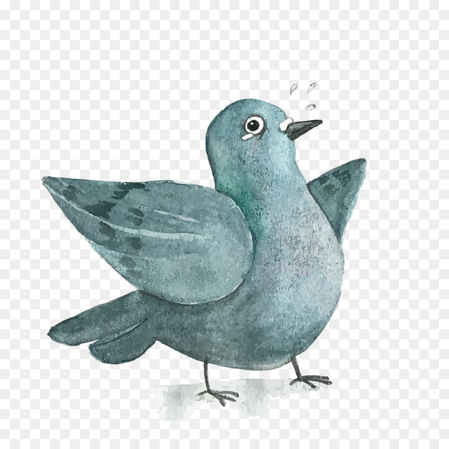 Pássaro Azul，Desenho Animado PNG