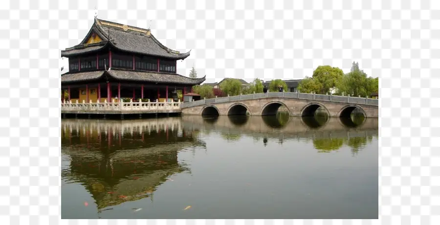 Zhouzhuang，Arco De Pedra Da Ponte PNG