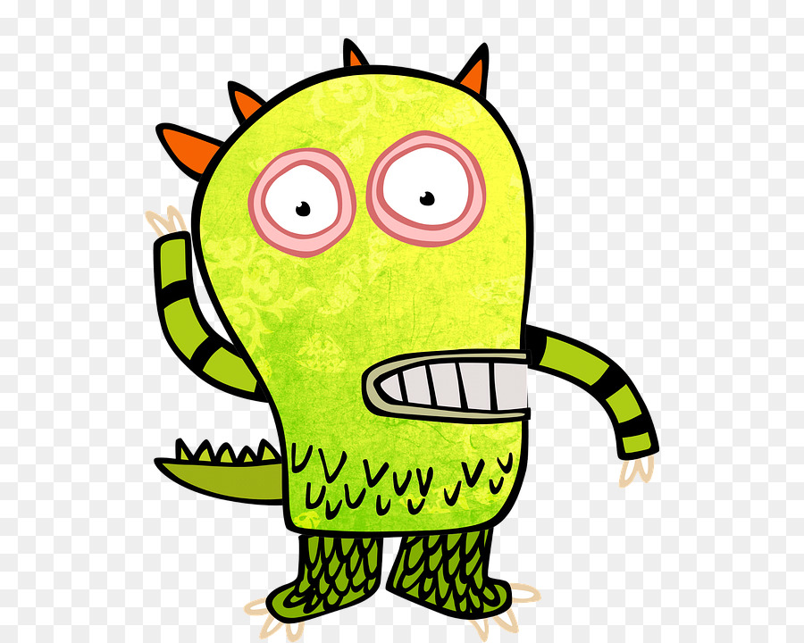 Monstro Verde，Doodle PNG