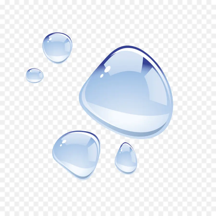 Gotas De água，Azul PNG