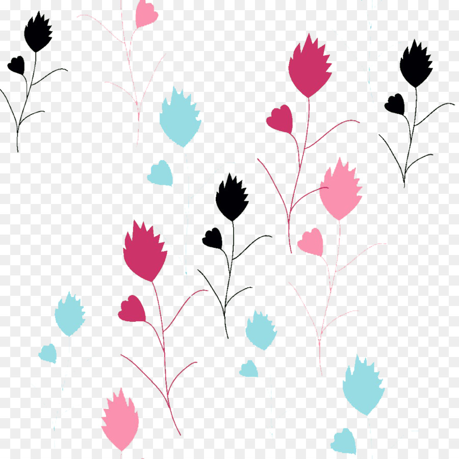 Folhas Coloridas，Flor PNG