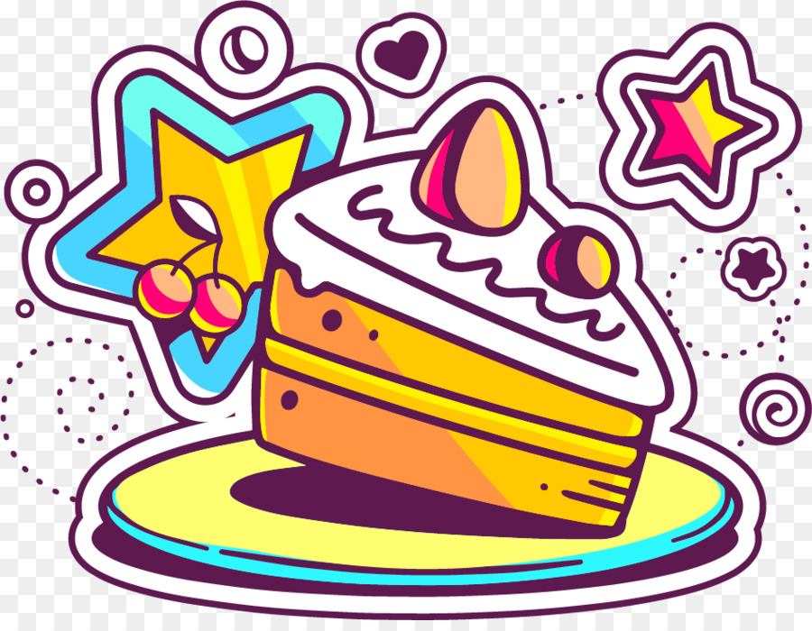 Cartoon Cake Delights, Colorful Pastel Joy for Parties 24639169 PNG