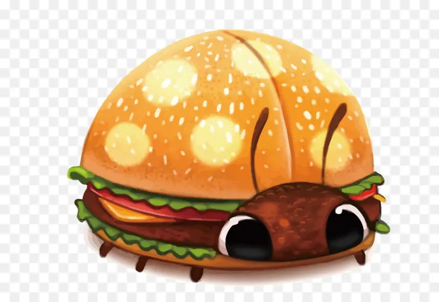 Bug Do Hambúrguer，Pão PNG