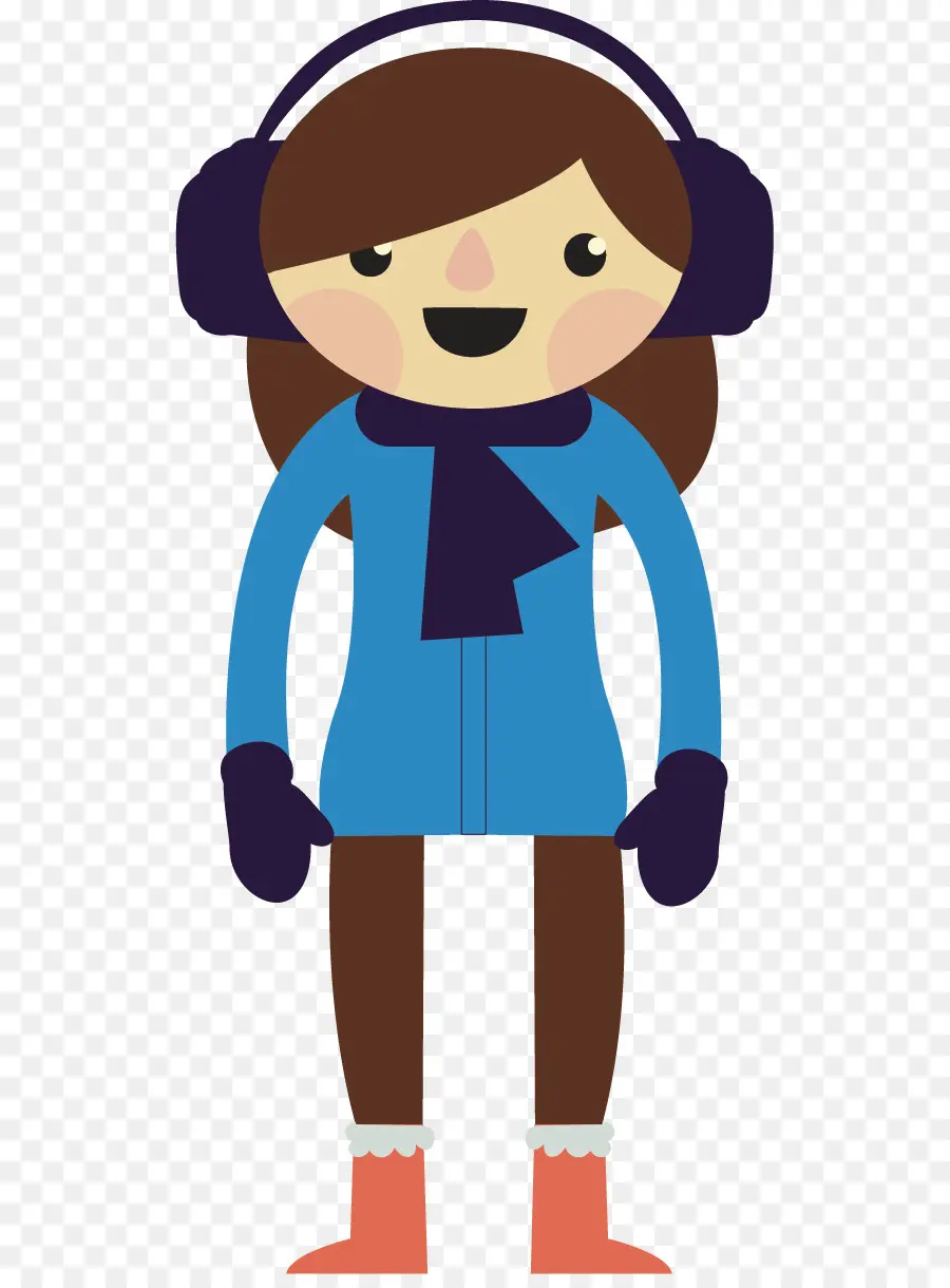 Garota Com Roupas De Inverno，Casaco PNG