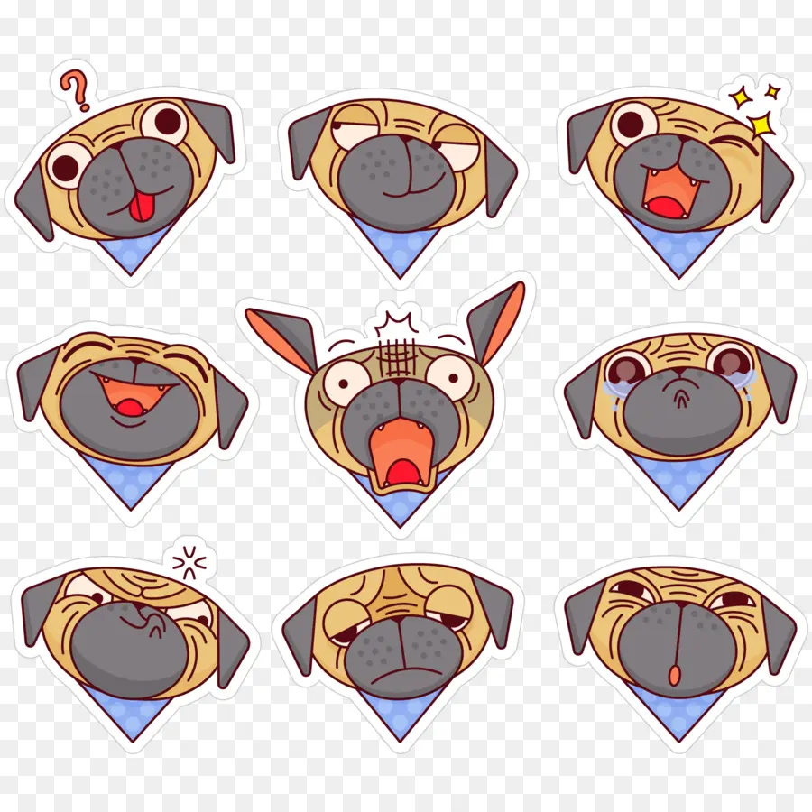 Caras De Cachorro，Emoções PNG