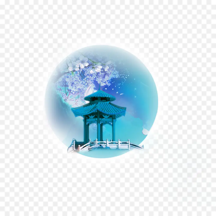 Pagode，Azul PNG