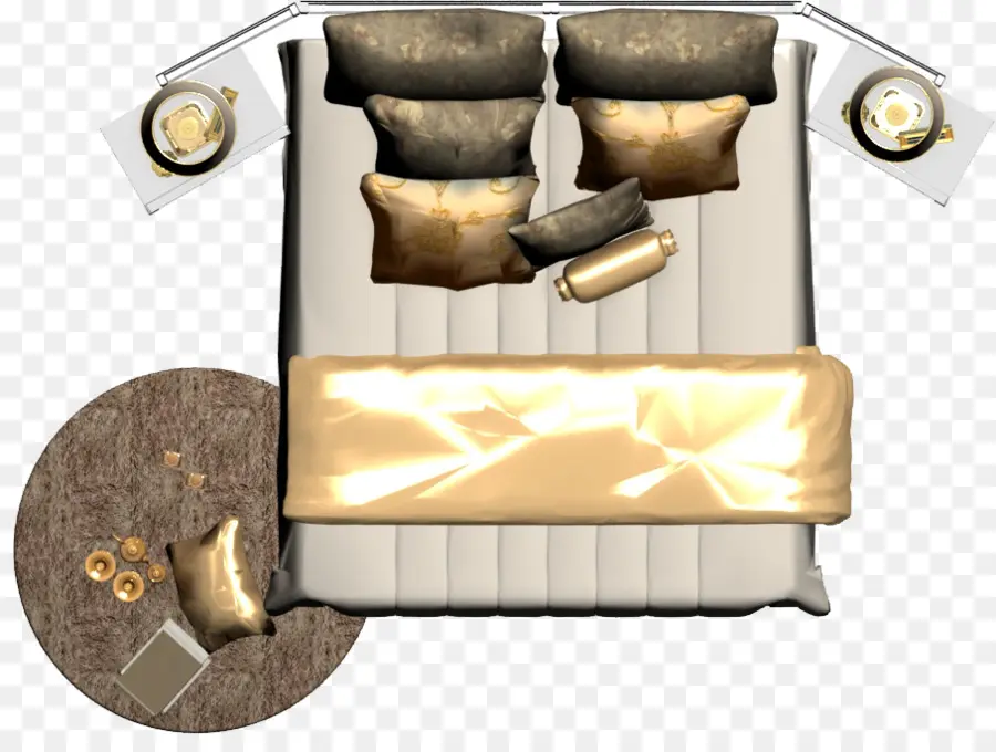 Cama Luxuosa，Travesseiros PNG