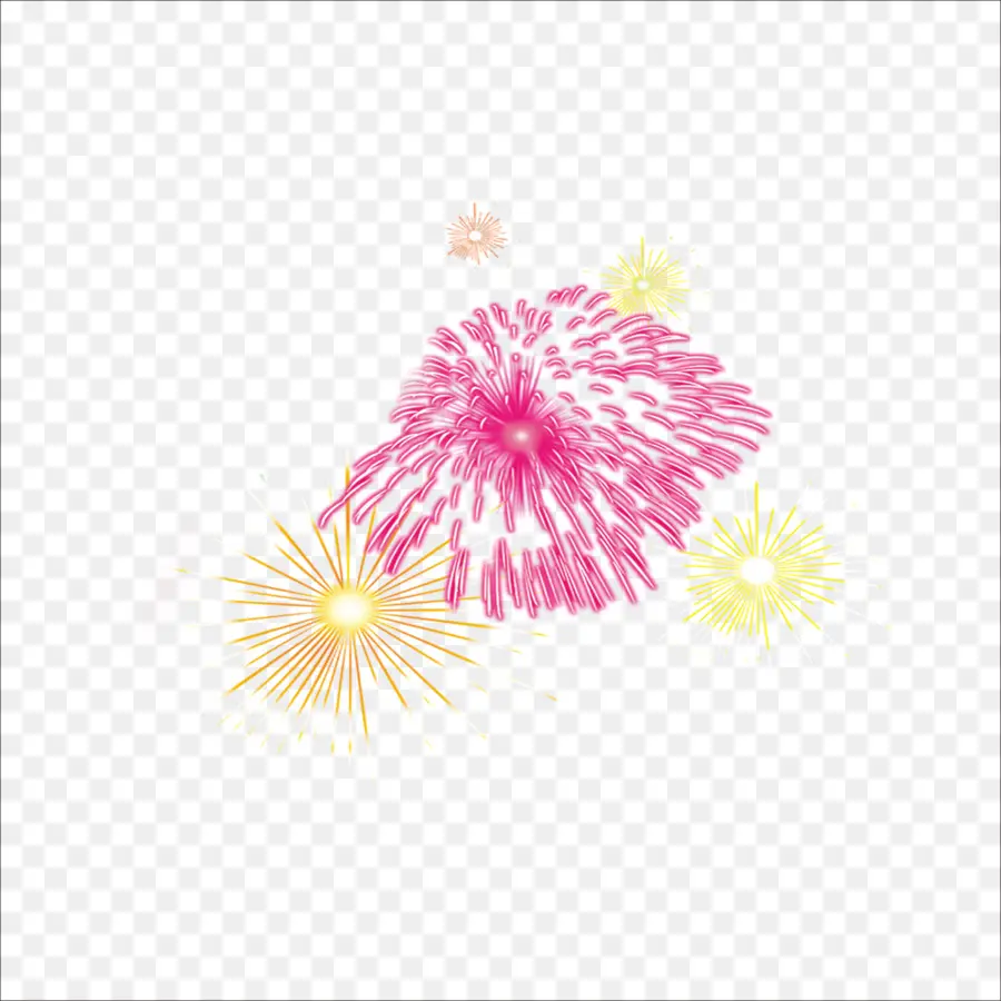 Fogos De Artifício，Amarelo PNG