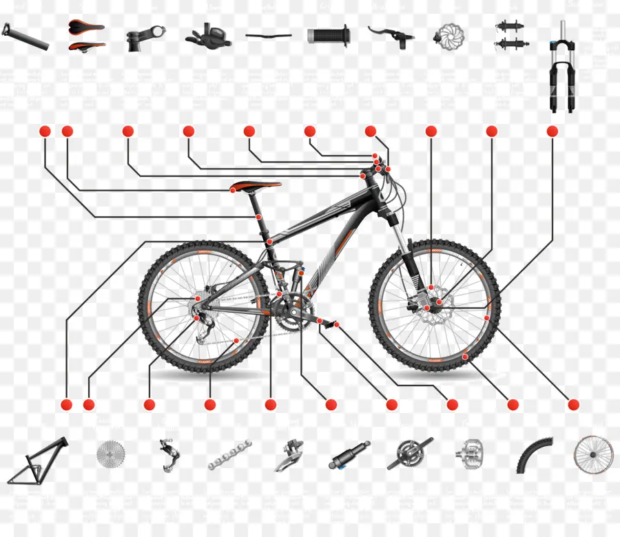 Bicicleta，Peças PNG