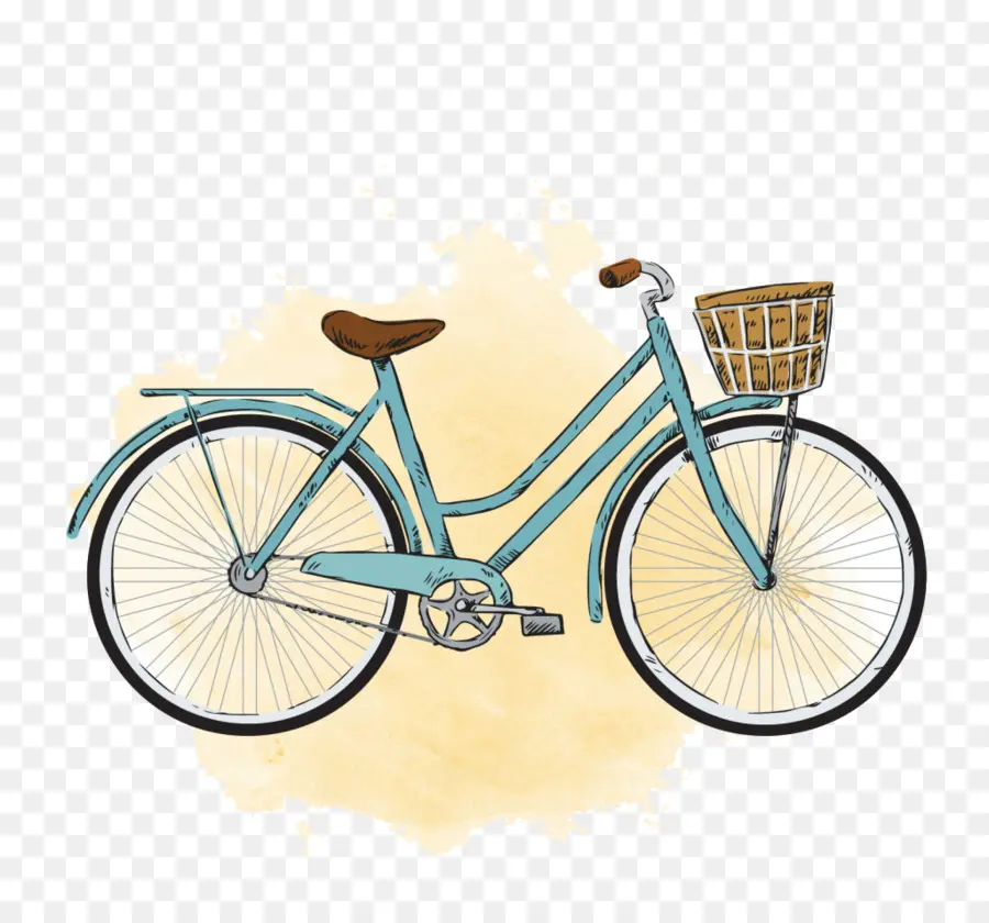 Bicicleta，Pintura Em Aquarela PNG