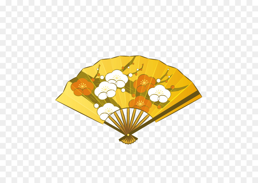 Leque Dourado，Decorativo PNG