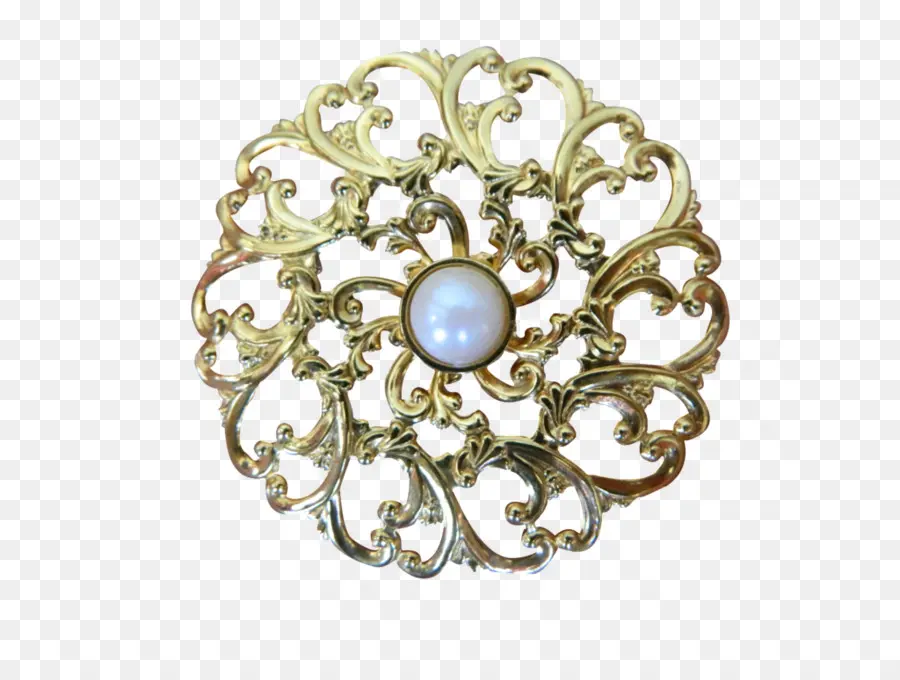 Broche Ornamentado，Ouro PNG