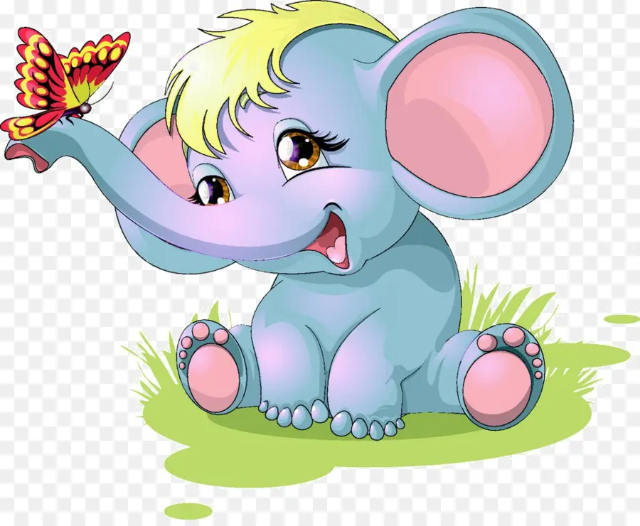 Elefante Fofo，Desenho Animado PNG