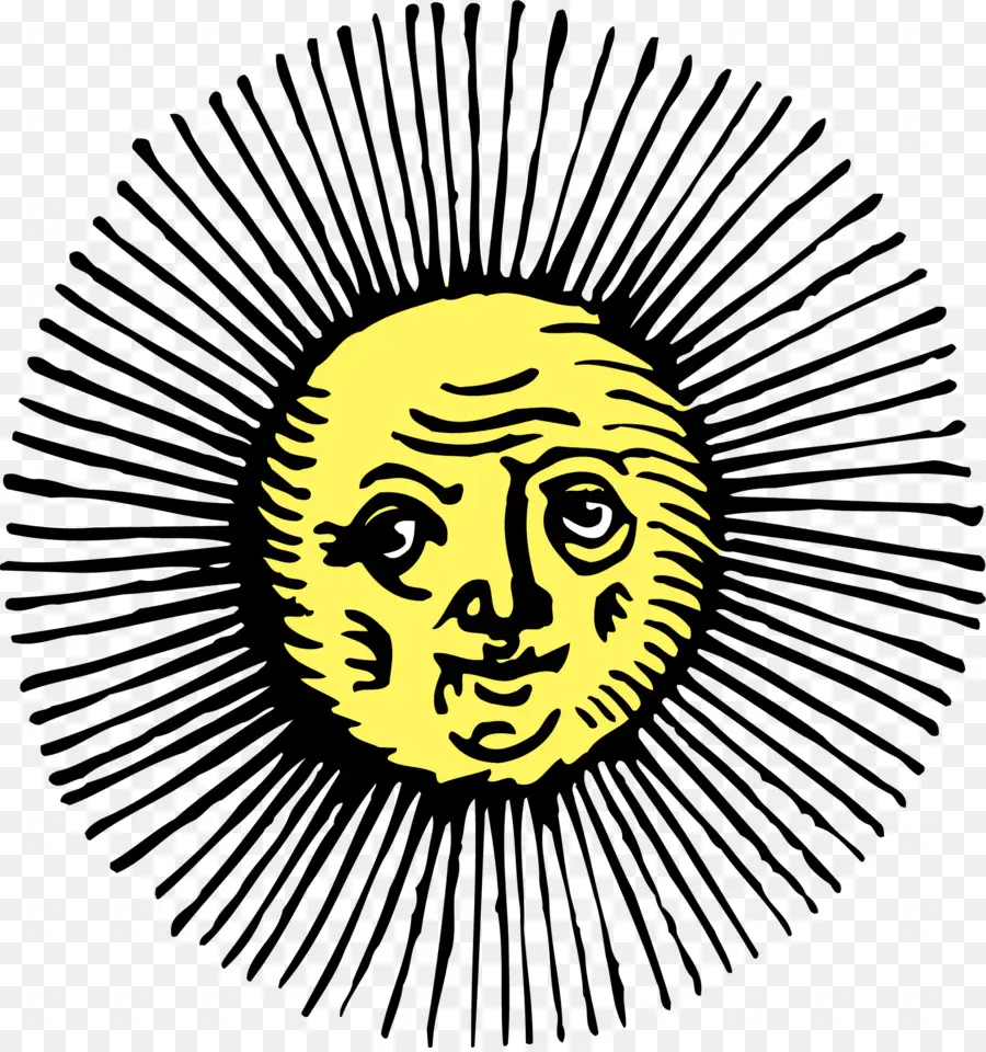 Rosto De Sol Vintage，Sol PNG