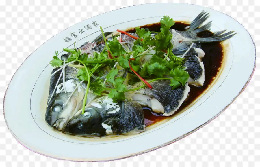 Peixe Cozido No Vapor，Prato PNG