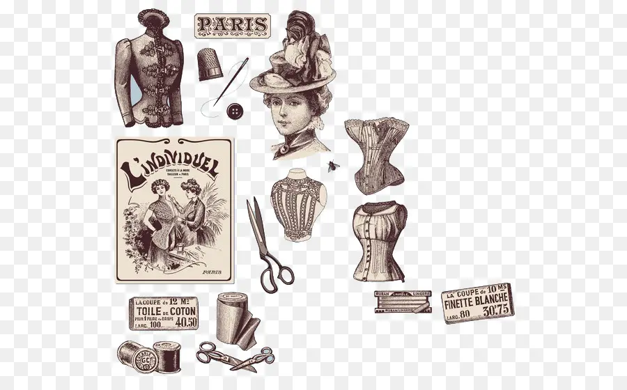 Moda Vintage，Paris PNG