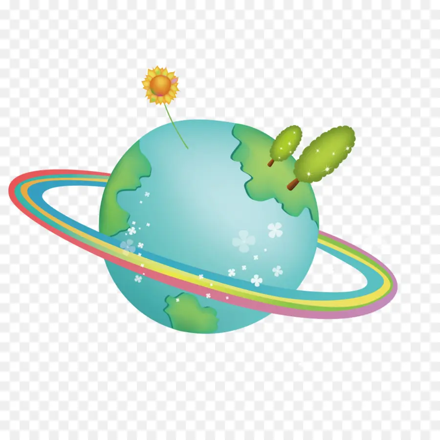 Terra Com árvores，Planeta PNG