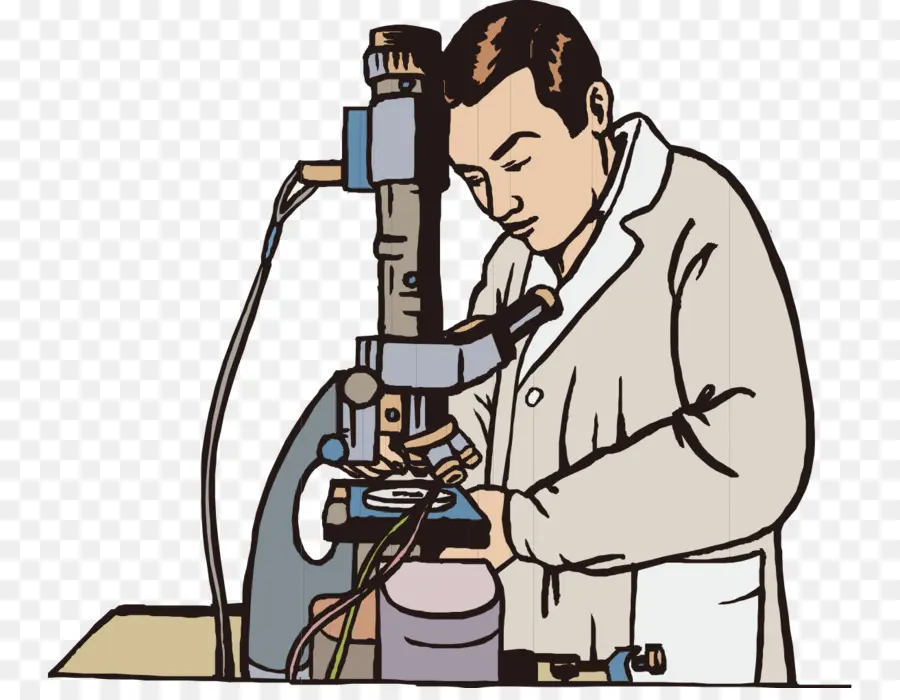 Cientista，Microscópio PNG