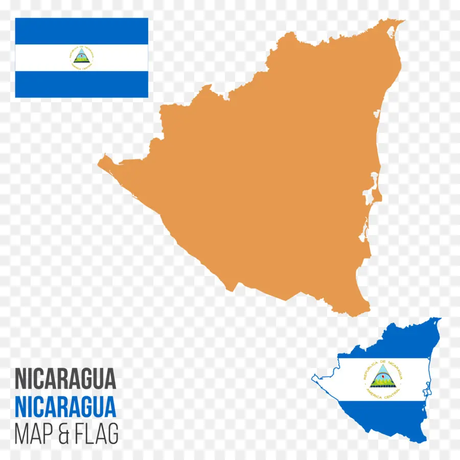 Mapa E Bandeira Da Nicarágua，Nicarágua PNG