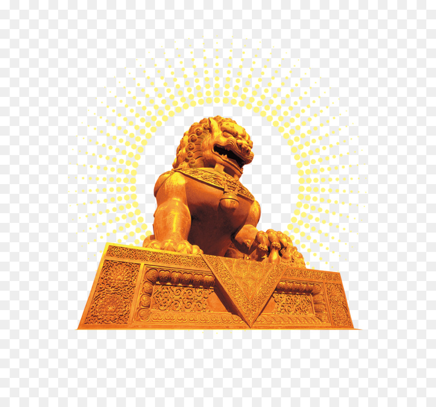 Estátua Do Leão Dourado，Leão PNG