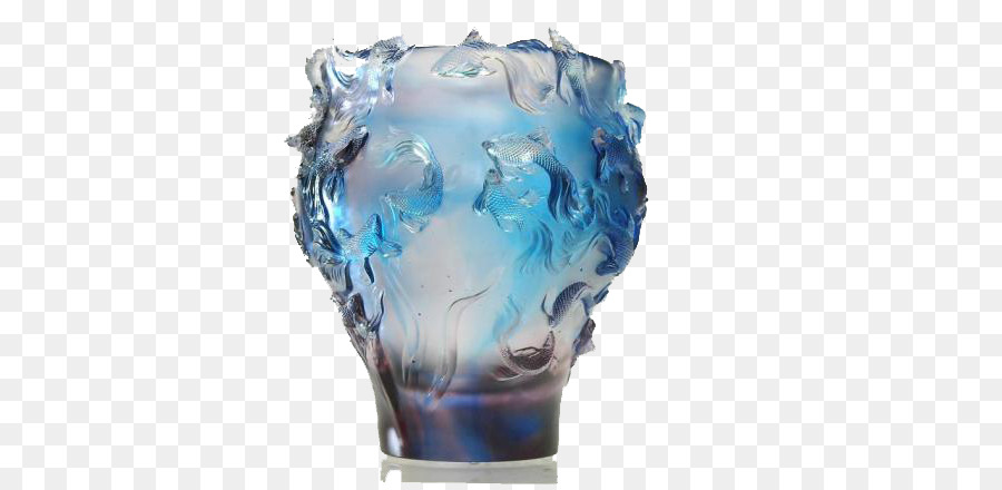 Vaso De Vidro，Azul PNG