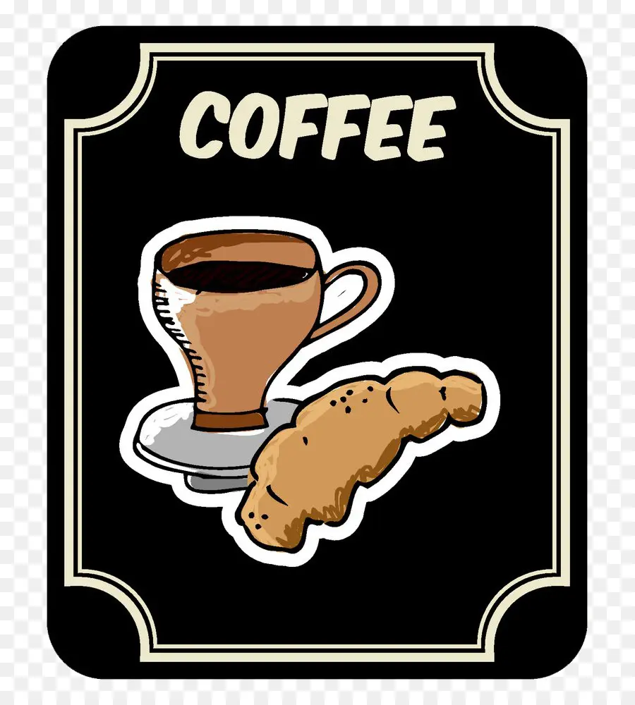 Café，Croissant PNG