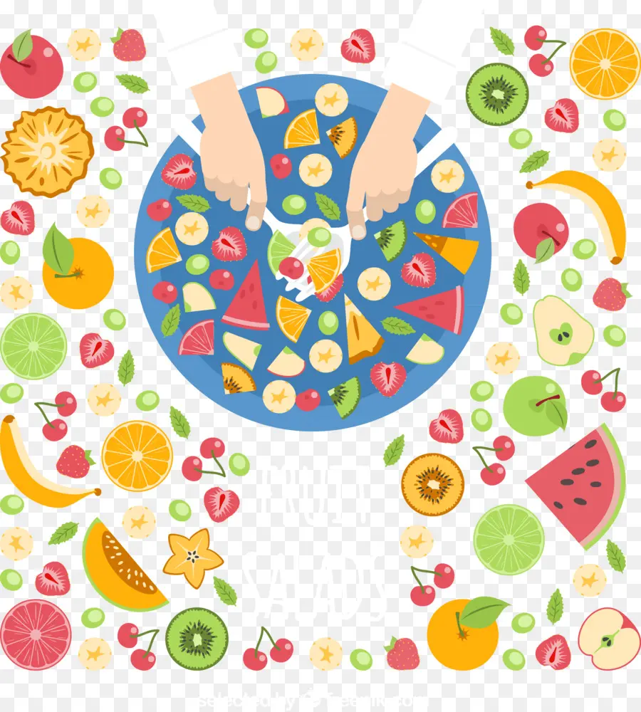 Salada De Frutas，Mãos PNG