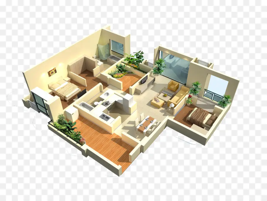 Planta De Casa 3d，Interior PNG