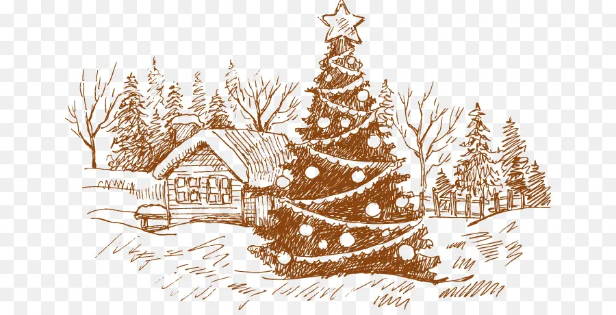 Cartão De Natal，árvore De Natal PNG