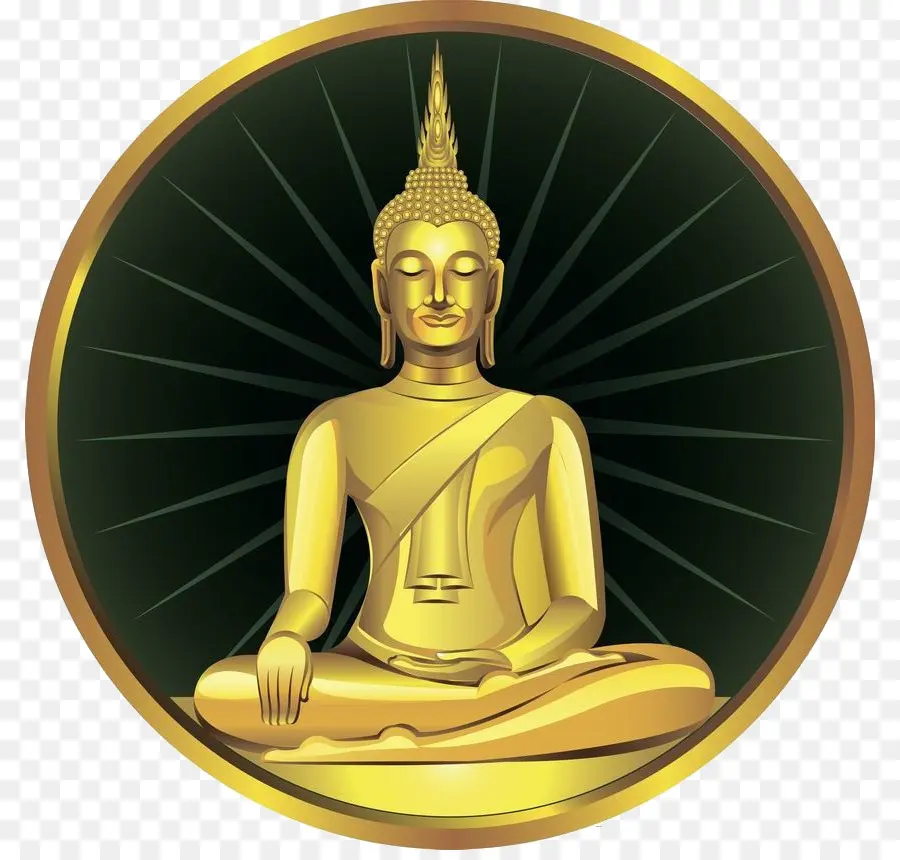 Gautama Buda，Buda Dourado PNG