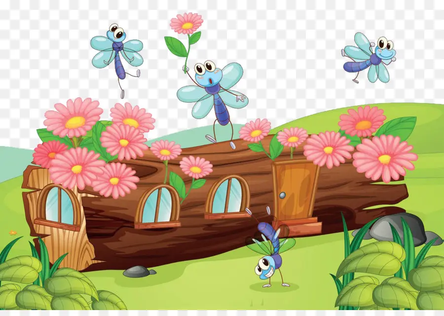 Casa Fofa De Doodle，Flores PNG