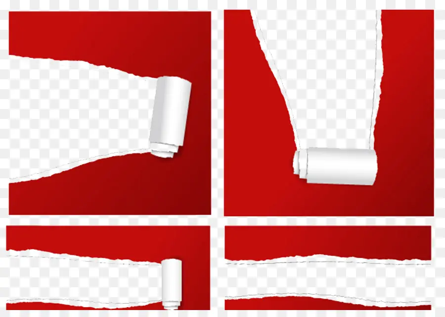 Papel Rasgado，Vermelho PNG