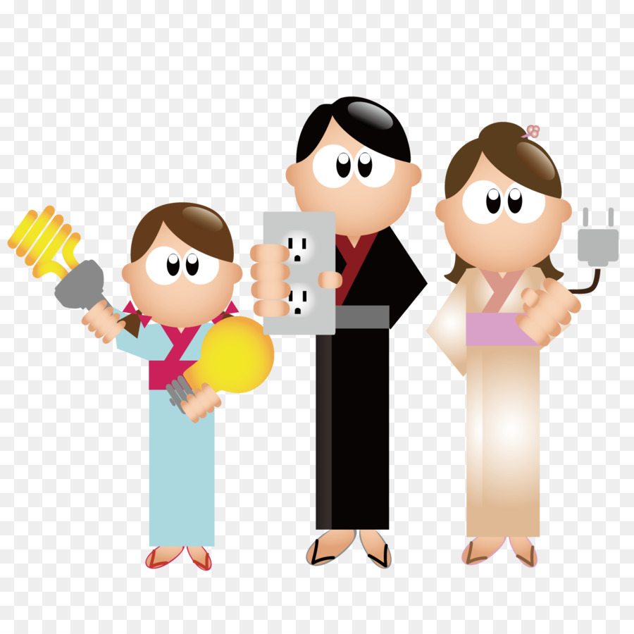 Família Com Itens Elétricos，Lâmpada Elétrica PNG