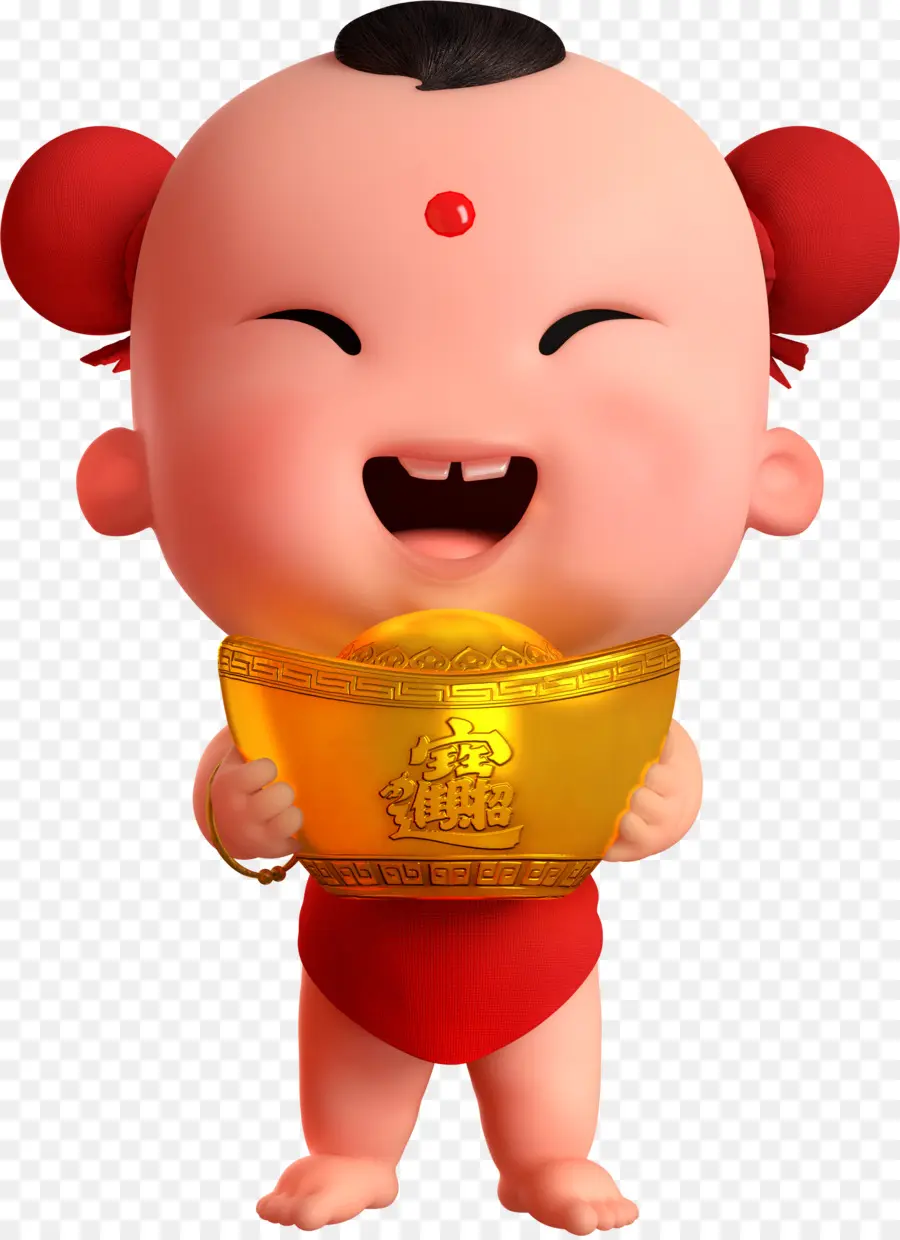 Bebê Feliz Com Lingote De Ouro，Ouro PNG