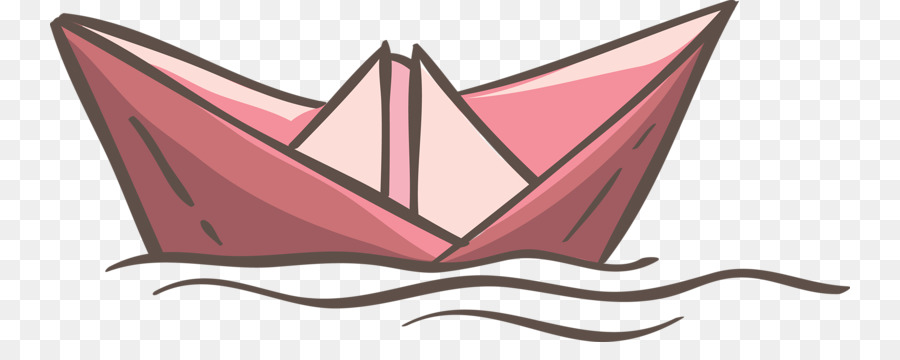 Barco De Papel Rosa，Origami PNG