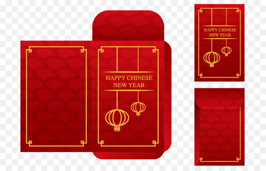 Envelope Vermelho，Ano Novo Chinês PNG