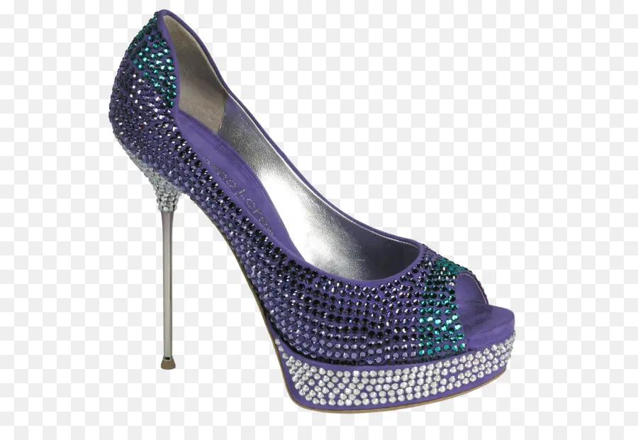 Salto Alto Roxo，Strass PNG