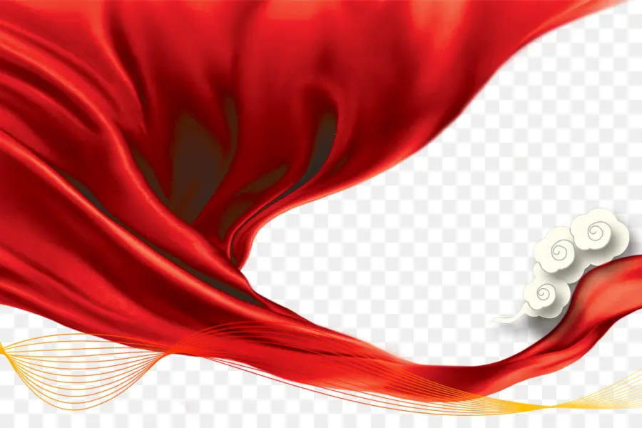 Tecido Vermelho，Aceno PNG