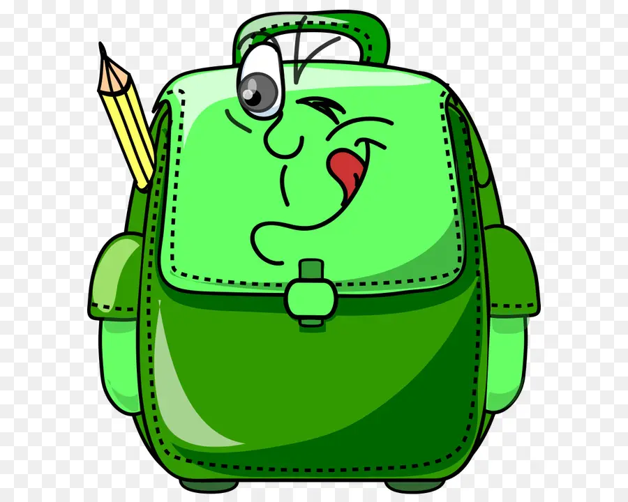 Mochila De Desenho Animado，Verde PNG