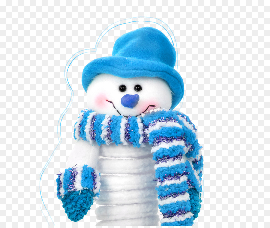 Boneco De Neve Com Chapéu Azul，Chapéu Azul PNG