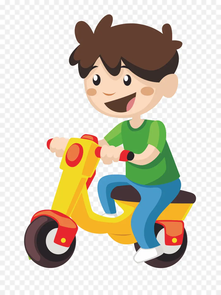 Menino Na Scooter，Cavalgando PNG