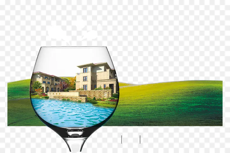 Casa Em Taça De Vinho，Vidro PNG