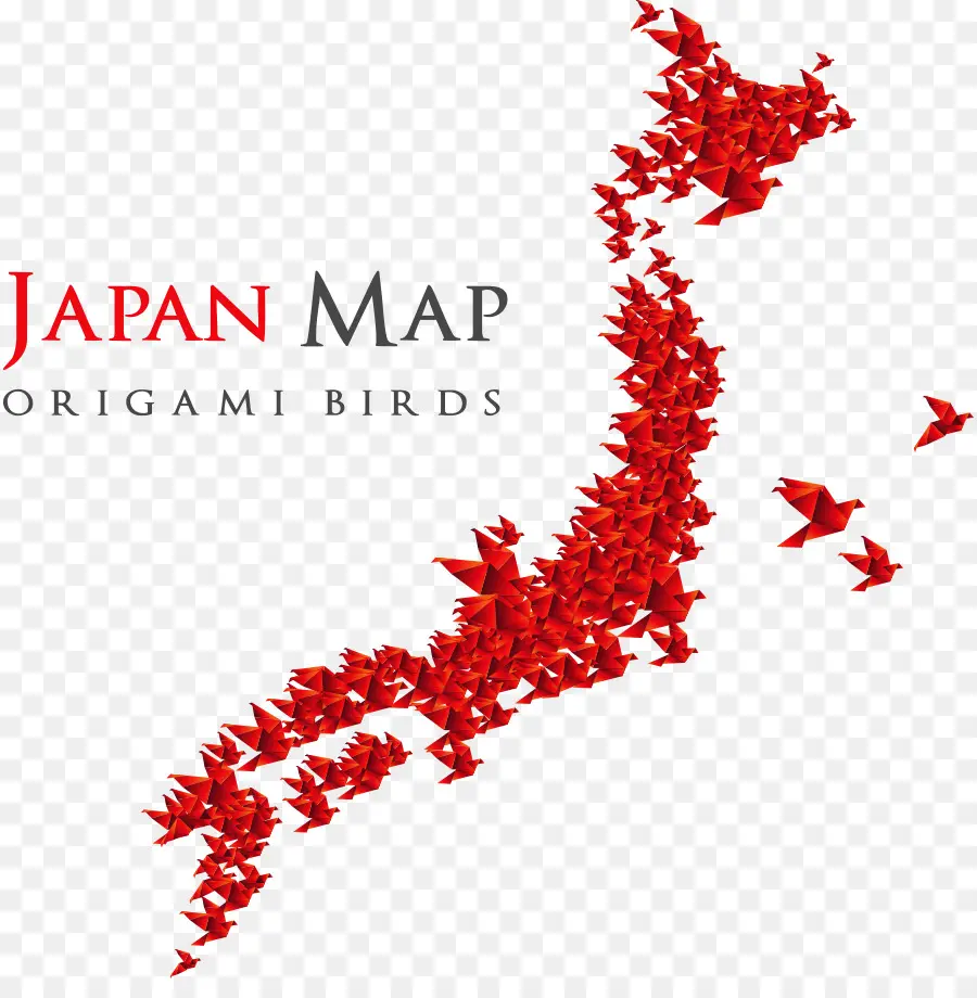 Mapa Do Japão，Origami PNG