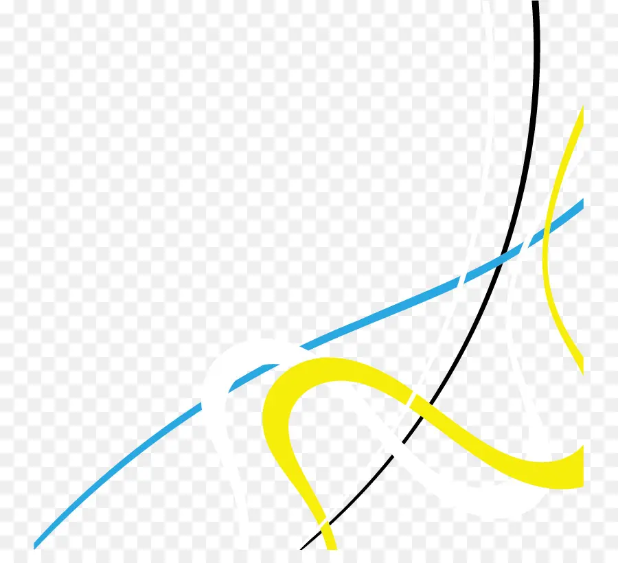 Linhas Coloridas，Amarelo PNG