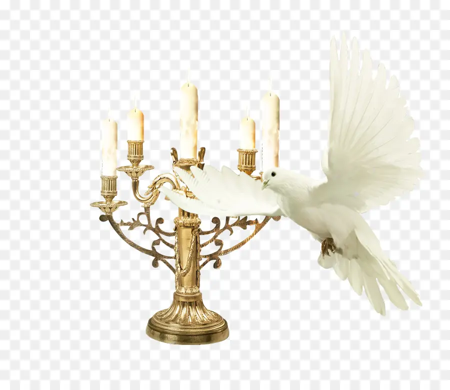 Candelabro E Pomba，Velas PNG