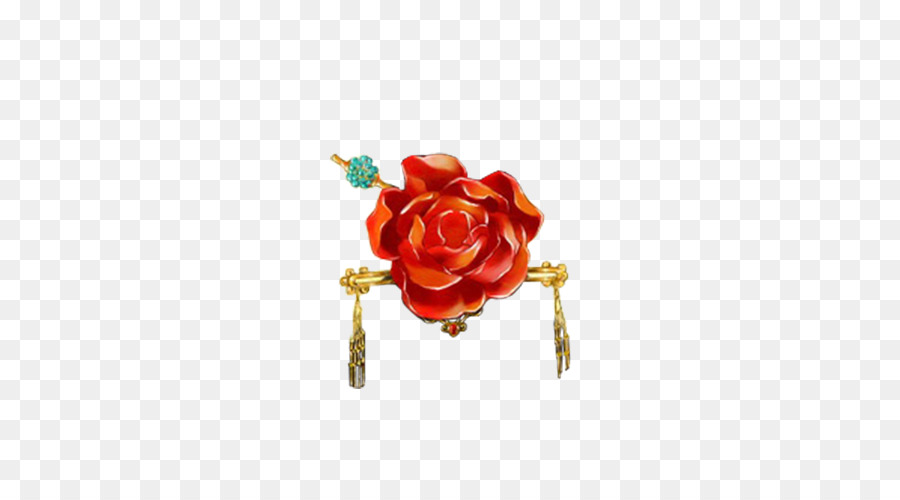 Broche De Flor Vermelha，Broche PNG